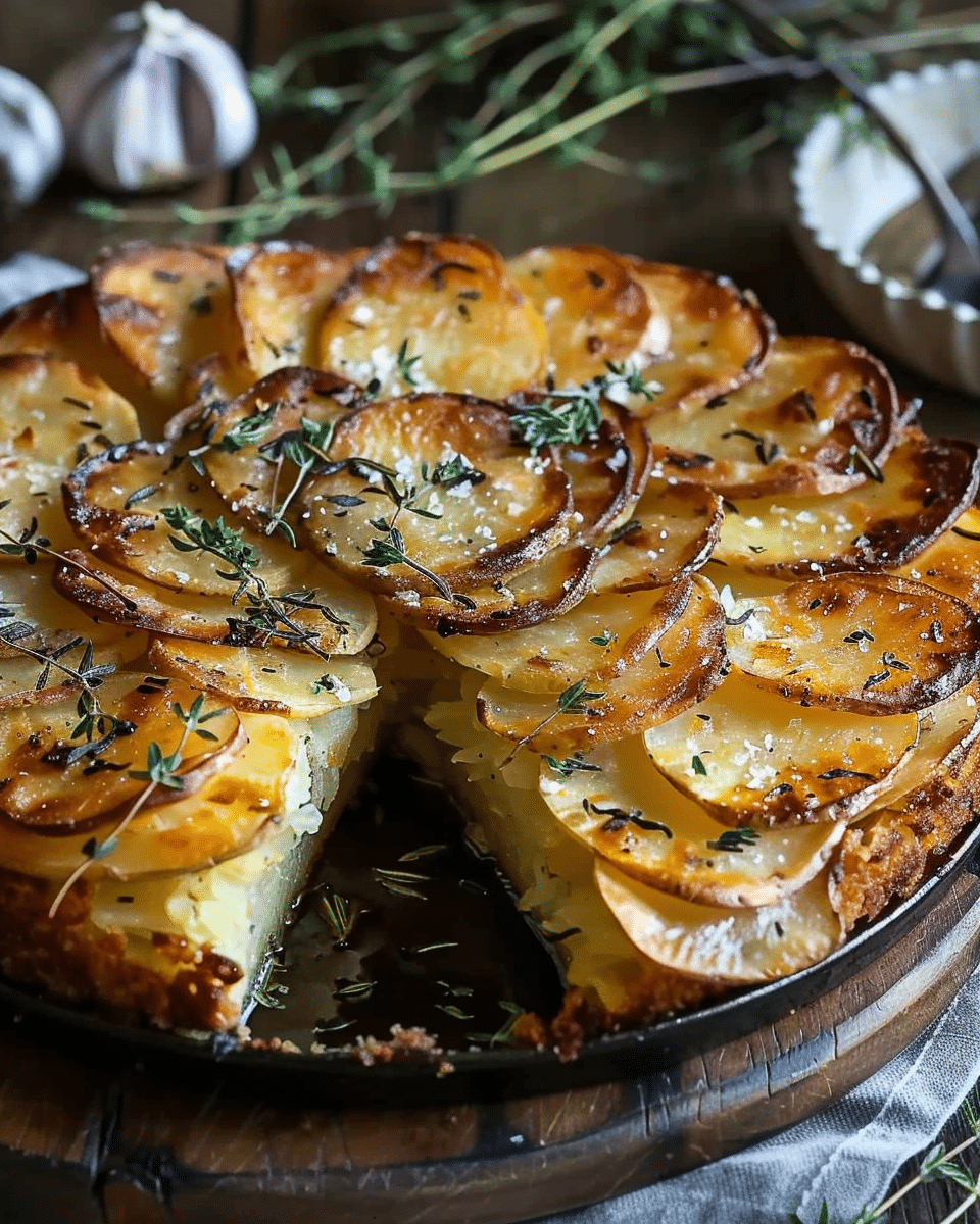 Crispy Balsamic-Thyme Potato Torte
