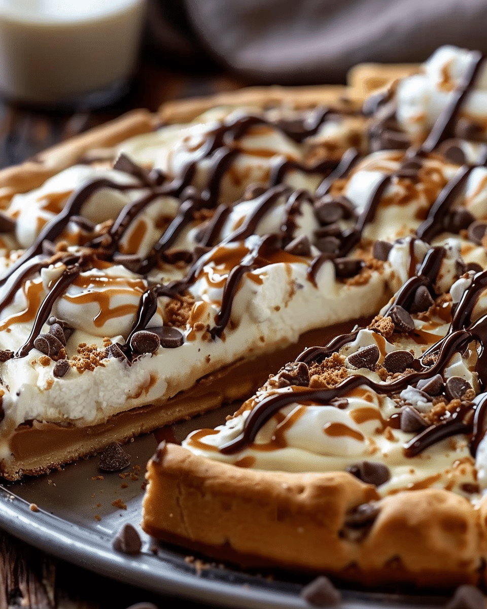 Deep Dish Cookie Dough Cheesecake Pizza