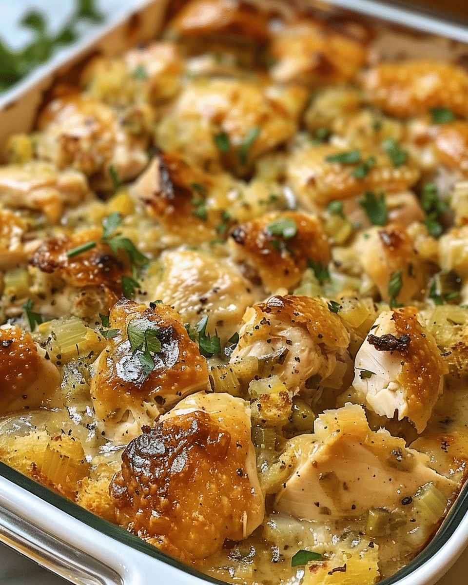 Chicken and Stuffing Casserole