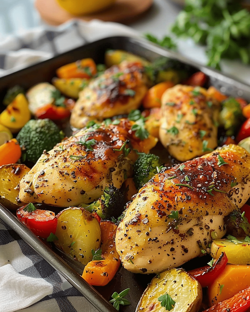 Easy Sheet Pan Chicken and Vegetables Recipe