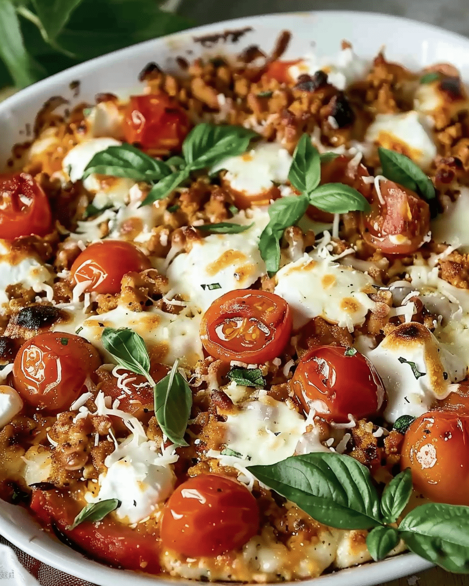 Ground Chicken Caprese
