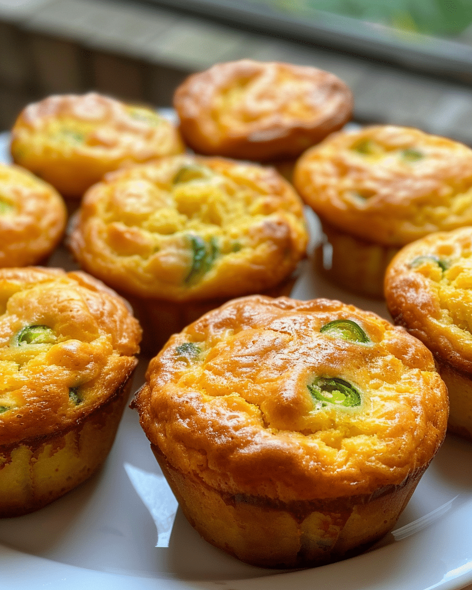 Jalapeño Cornbread Muffins with Cream Cheese Filling