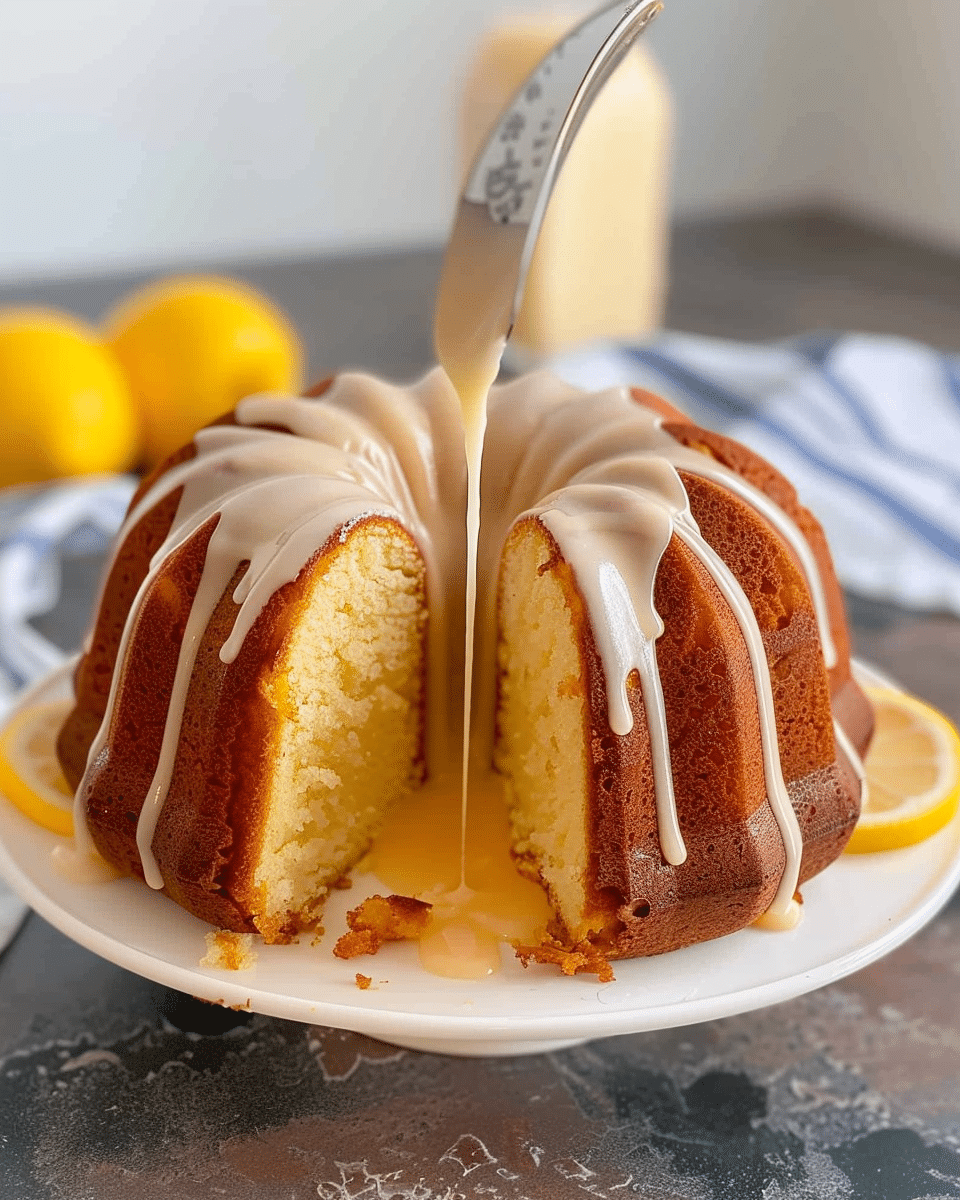 Moist Lemon Bundt Cake with Lemon Glaze
