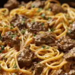 One-Pot Creamy Beef & Garlic Butter Pasta