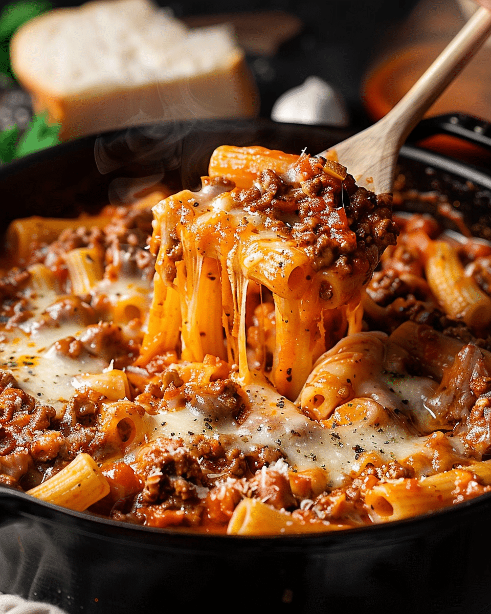 One Pot Rigatoni Bolognese