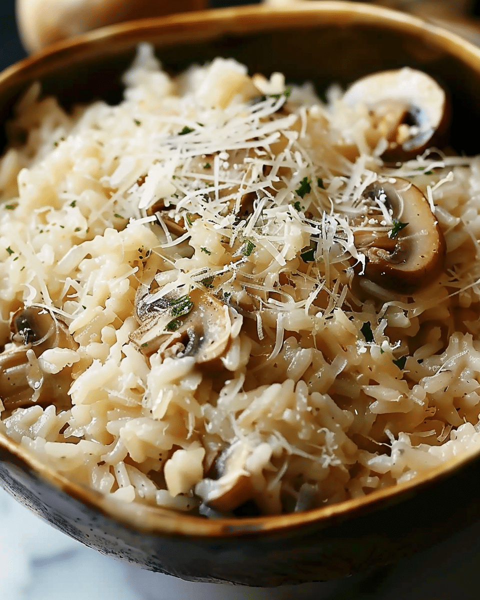 Parmesan Mushroom Rice