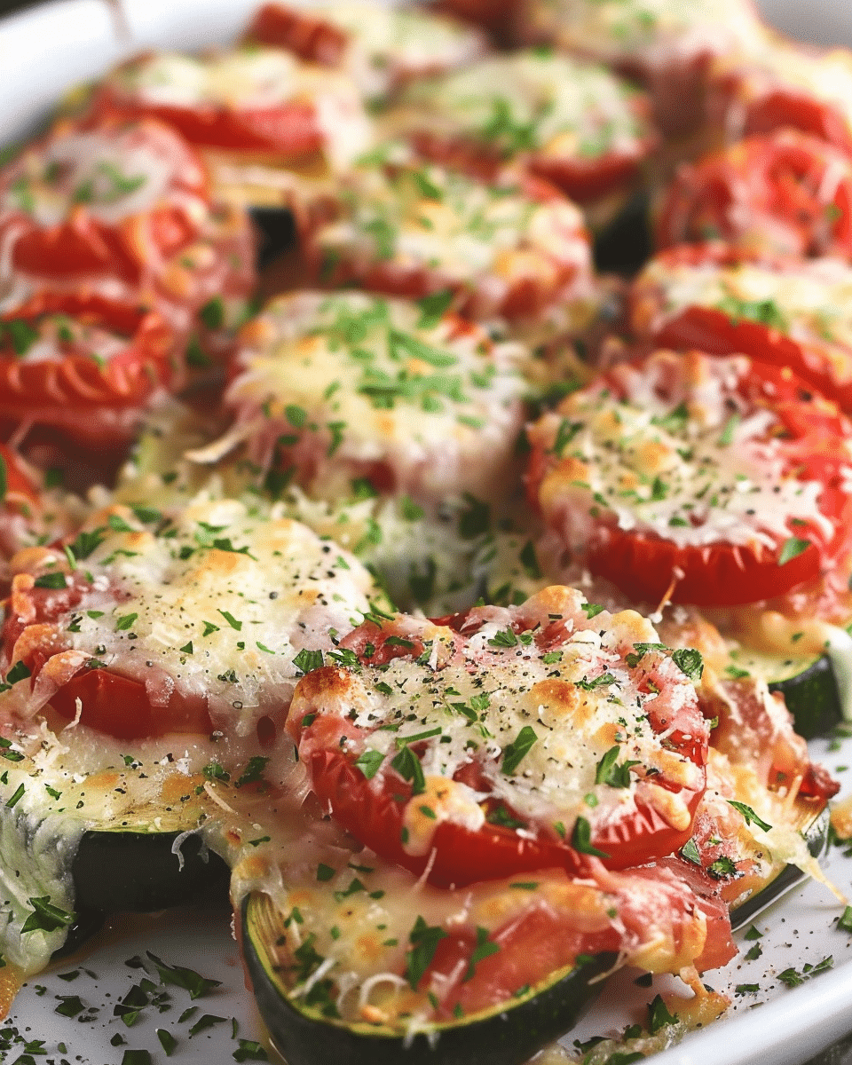 Parmesan Tomato Zucchini Bake