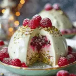 Pistachio & Raspberry Cheesecake Domes