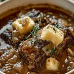 Savory French Onion Beef Short Rib Soup