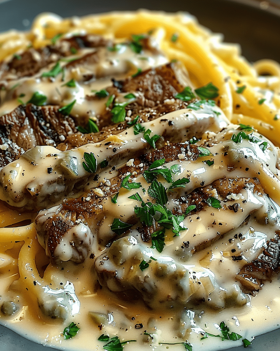 Savory Steak Gorgonzola Alfredo