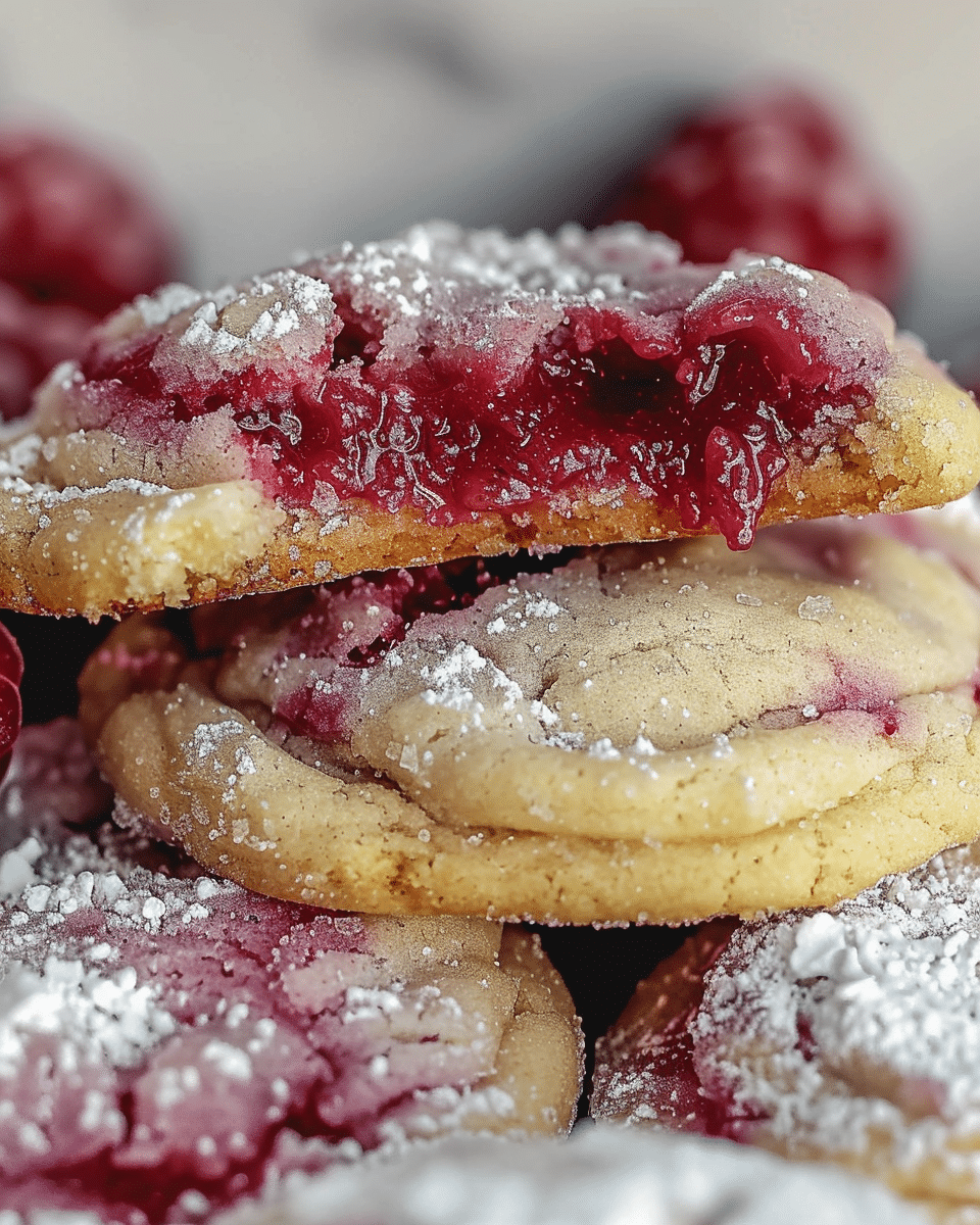 Soft and Chewy Raspberry Sugar Cookies