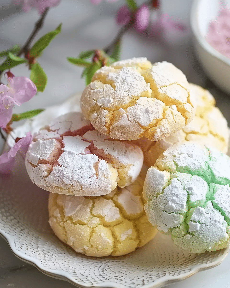 Springtime Crinkle Cookies