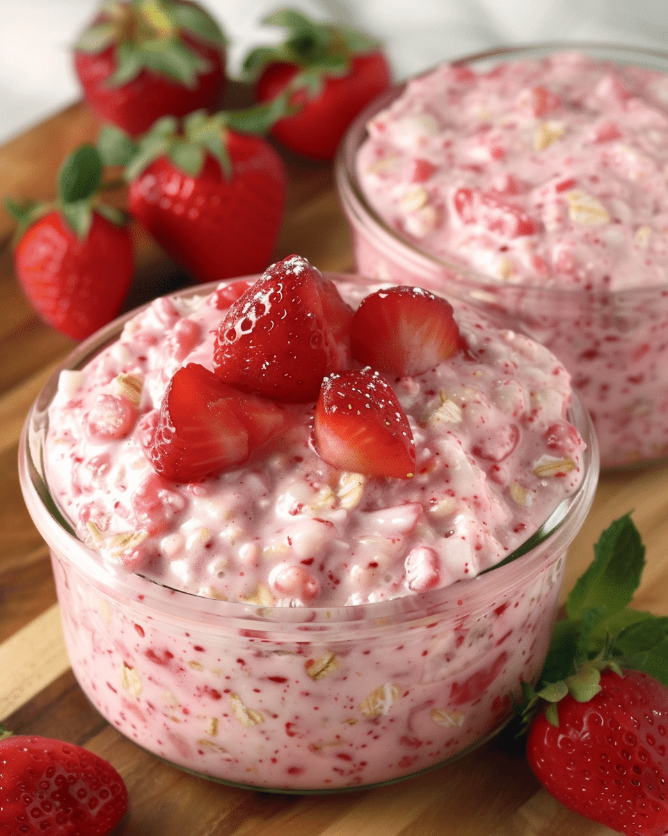 Strawberries and Cream Overnight Oats