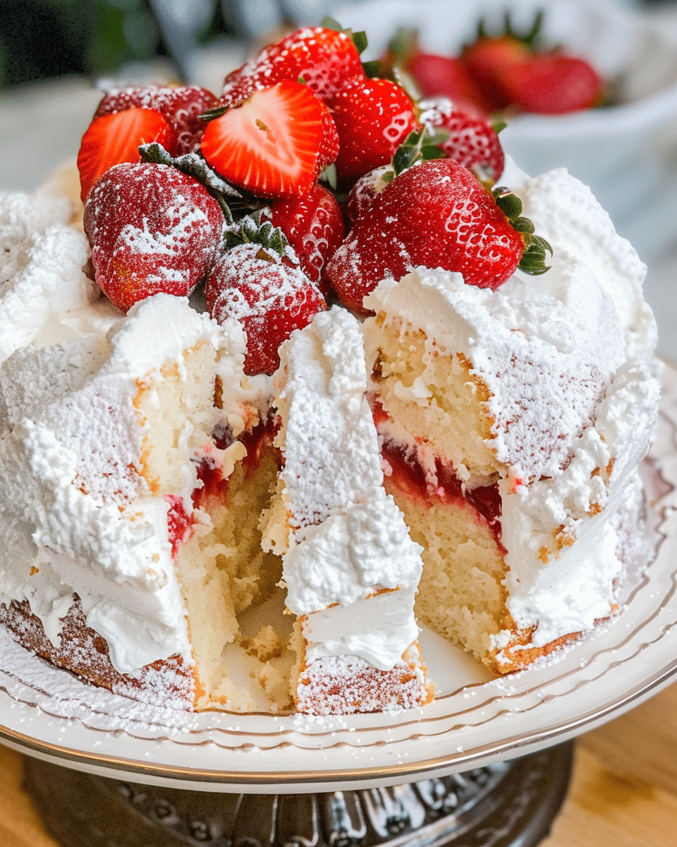Strawberry Angel Cake