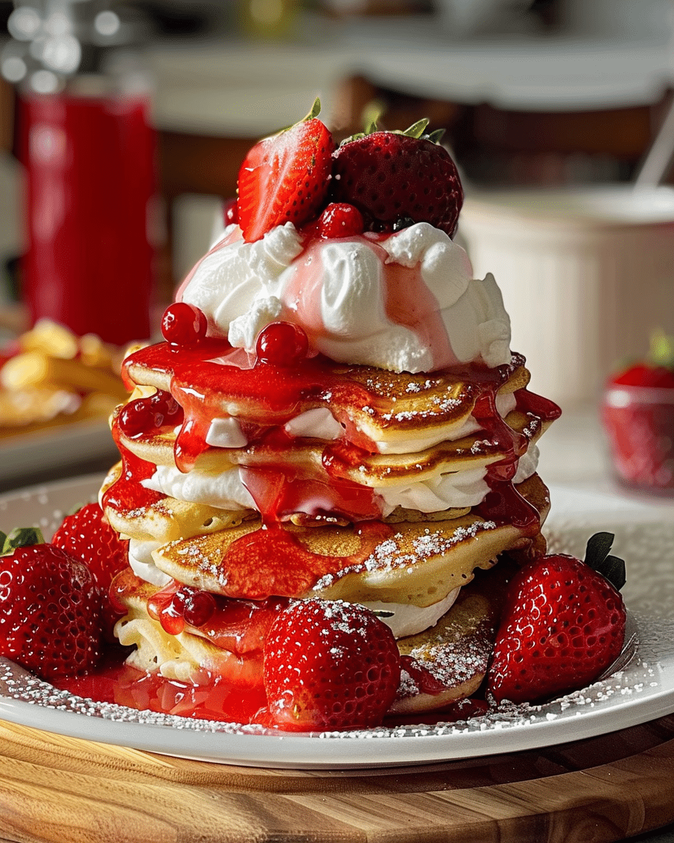 Mother’s Day Strawberry Shortcake Pancakes
