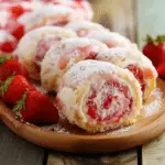 Sweet Strawberry Shortcake Cheesecake Rolls