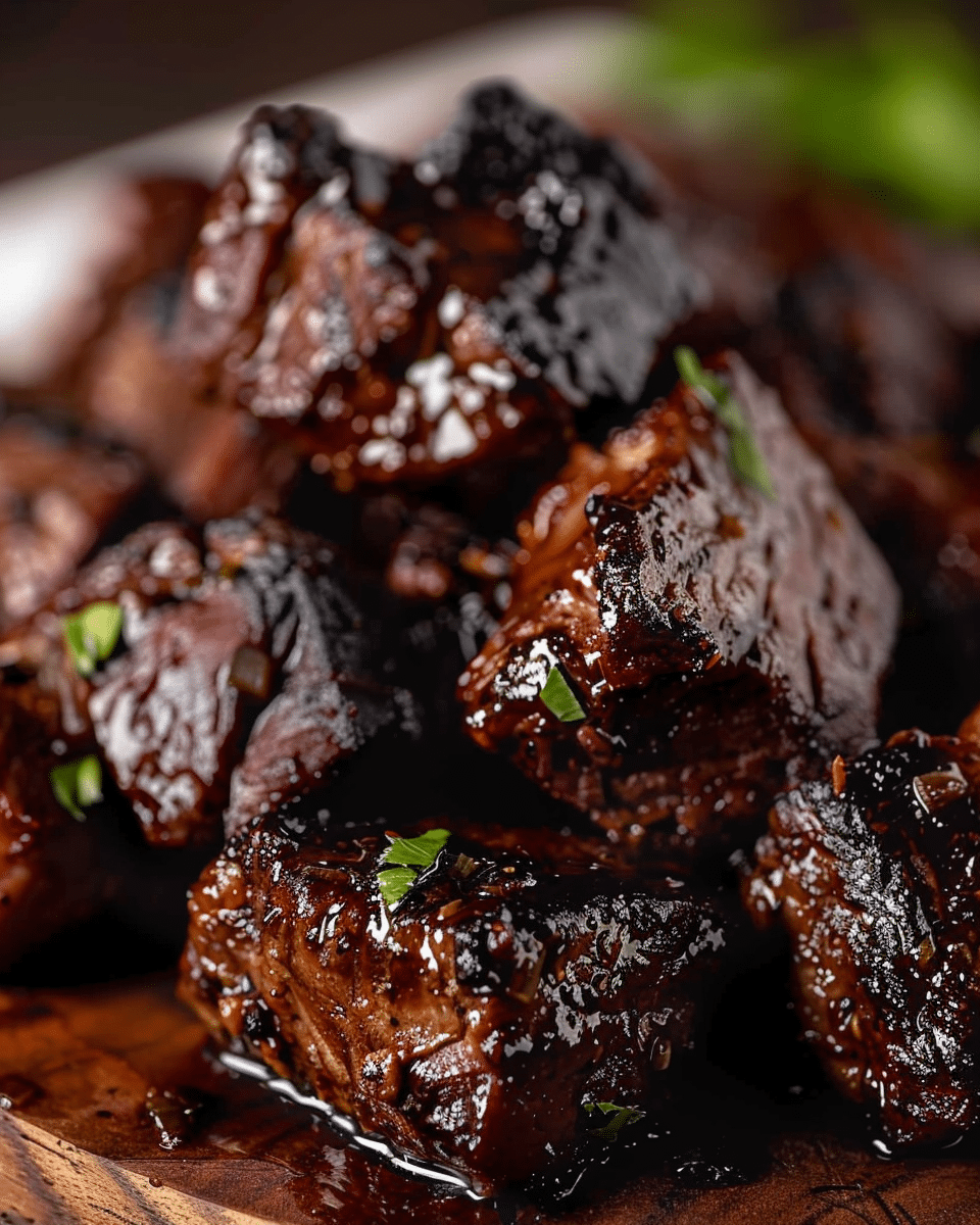 Sweet and Sticky Steak Bites