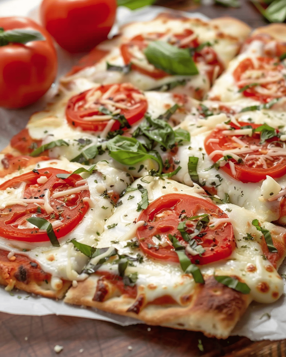 15 Minute Easy Margherita Flatbread Pizza