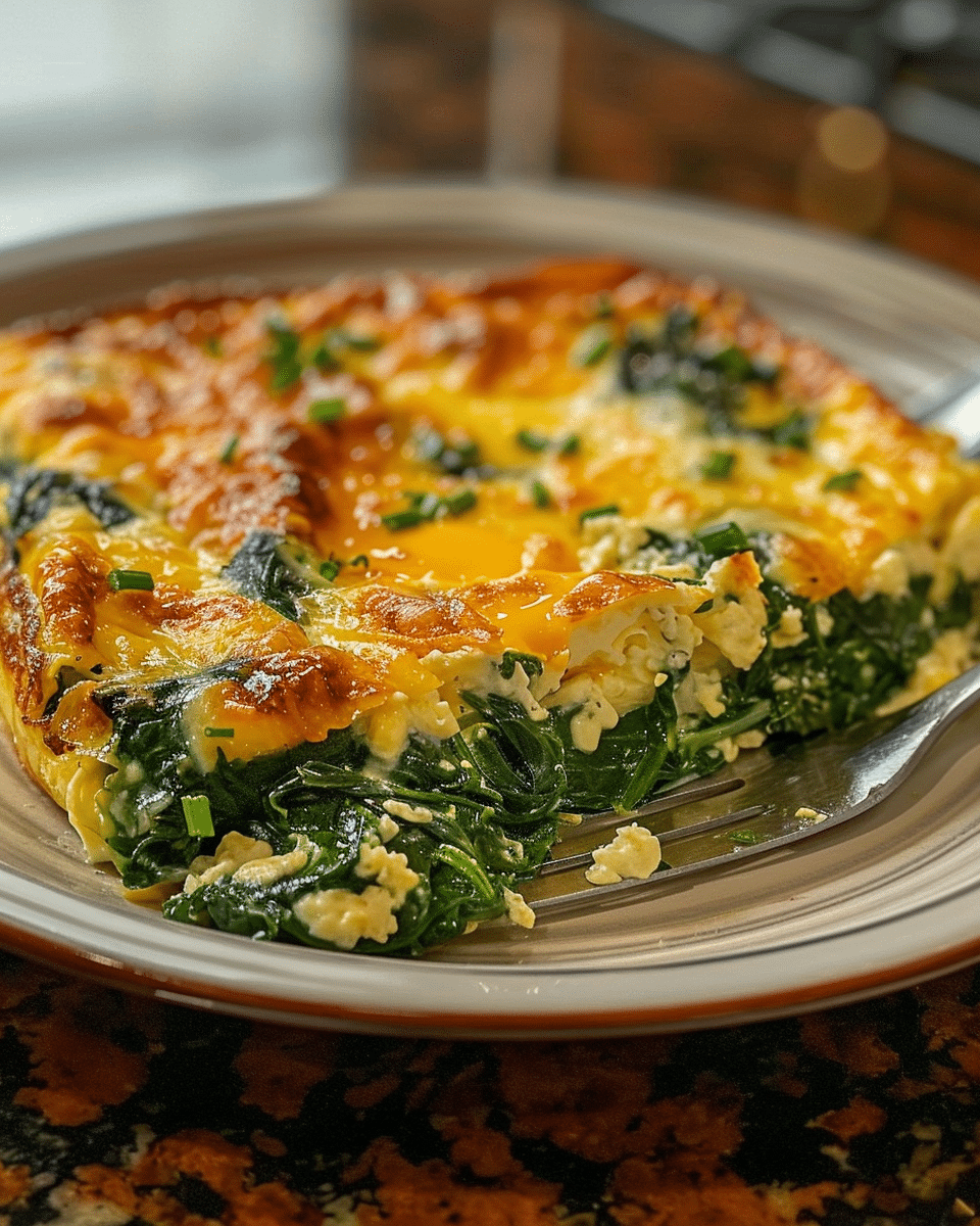 Baked Spinach and Cheese Egg Casserole