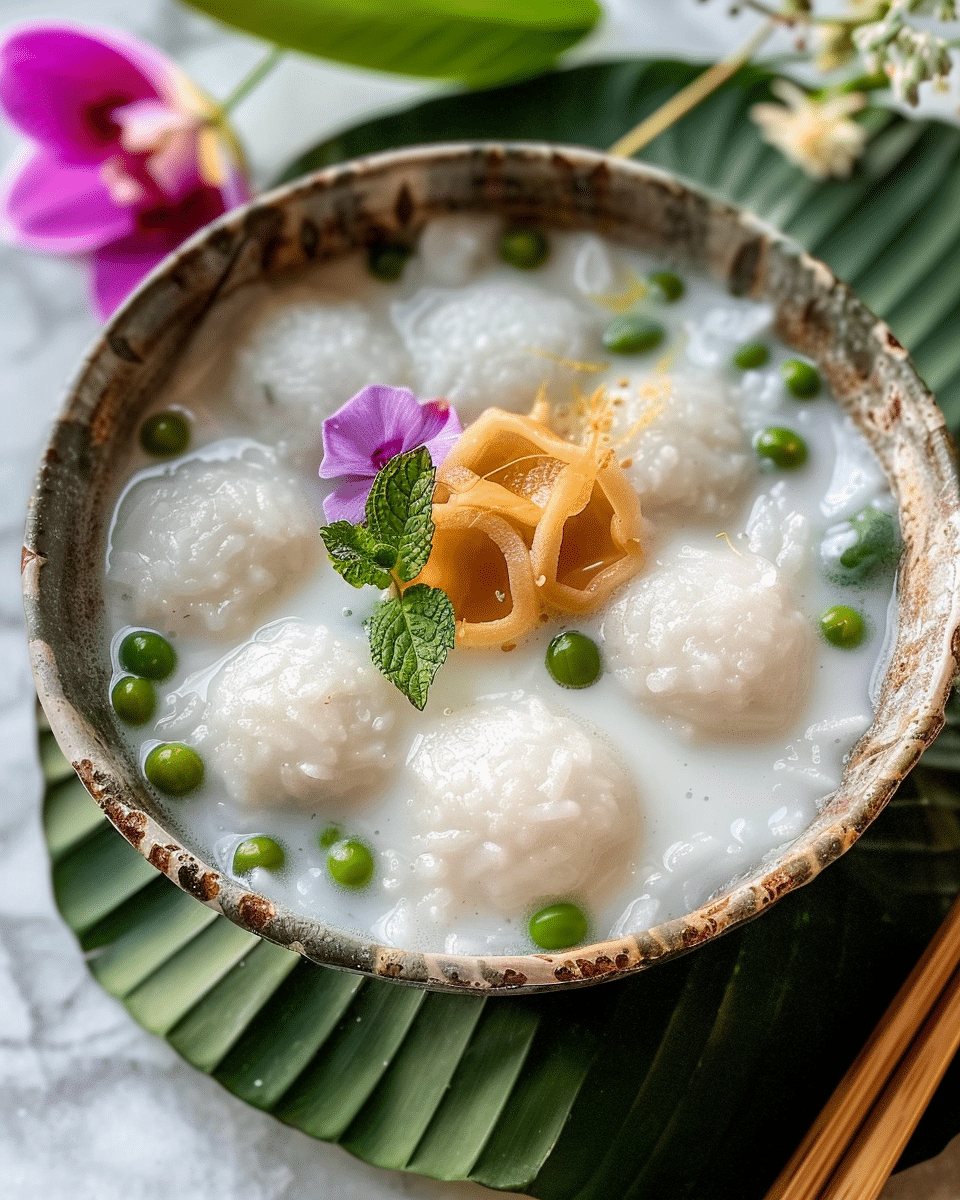 Bua Loy Dessert Recipe (Rice Balls in Coconut Milk)