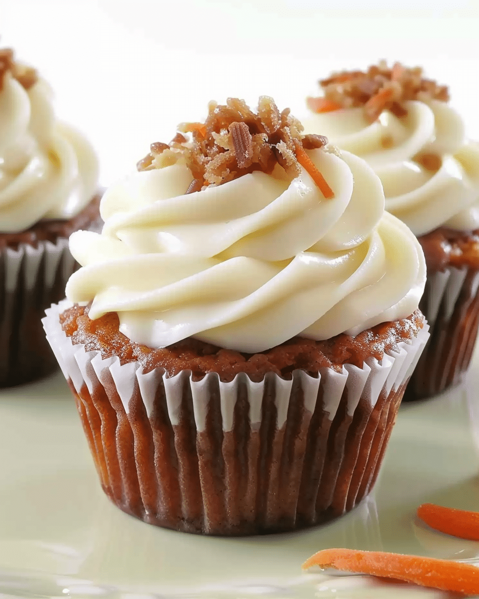 Carrot Cupcakes with White Chocolate Cream Cheese Icing