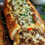 Cheesesteak-Stuffed Garlic Bread Loaf