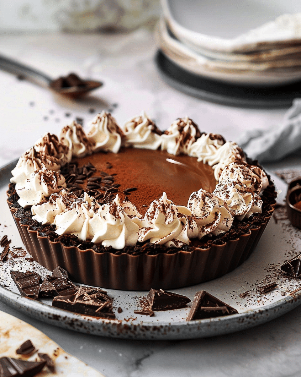 Chocolate Cream Pie with Oreo Crust
