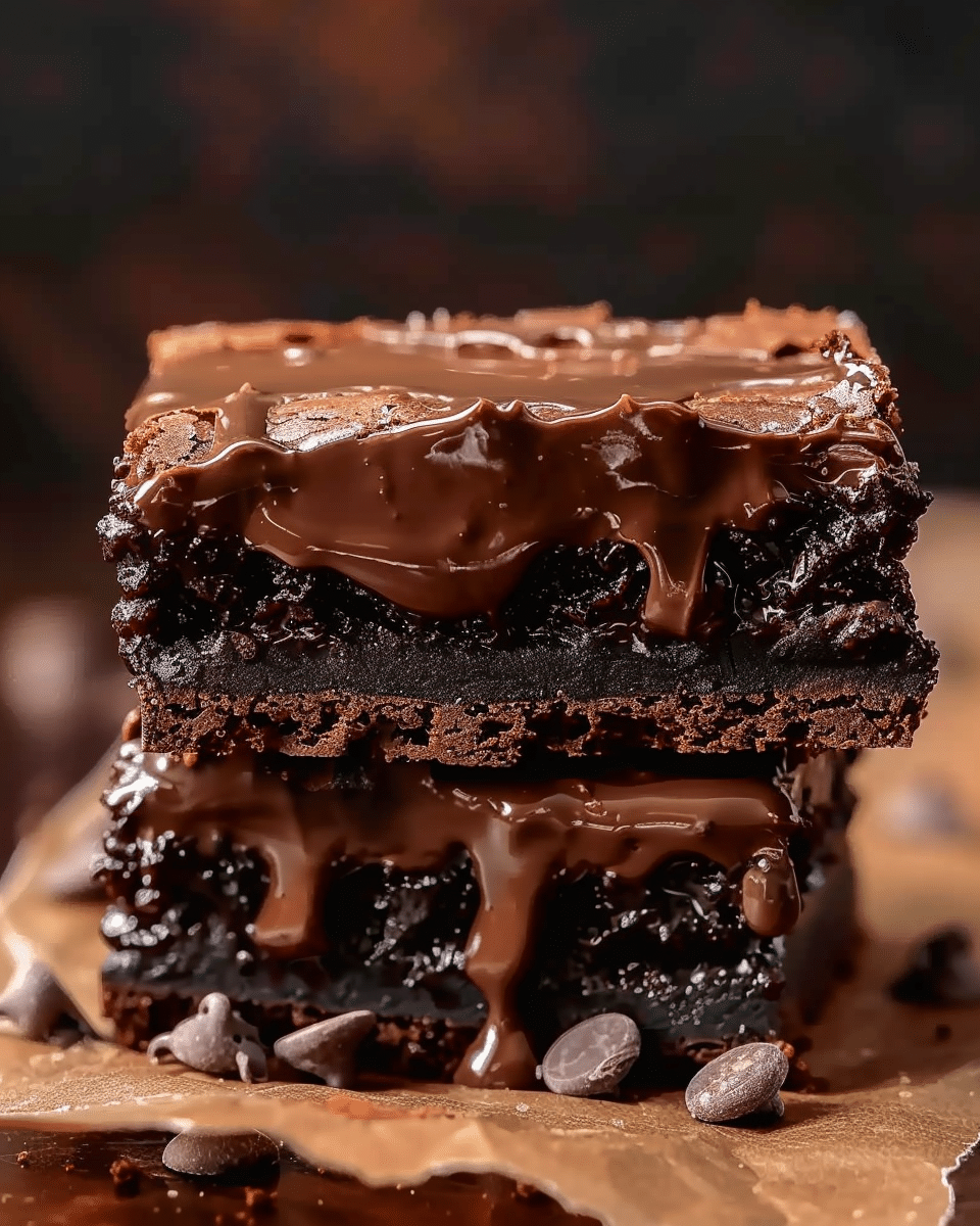 Chocolate Ganache Gooey Brownies