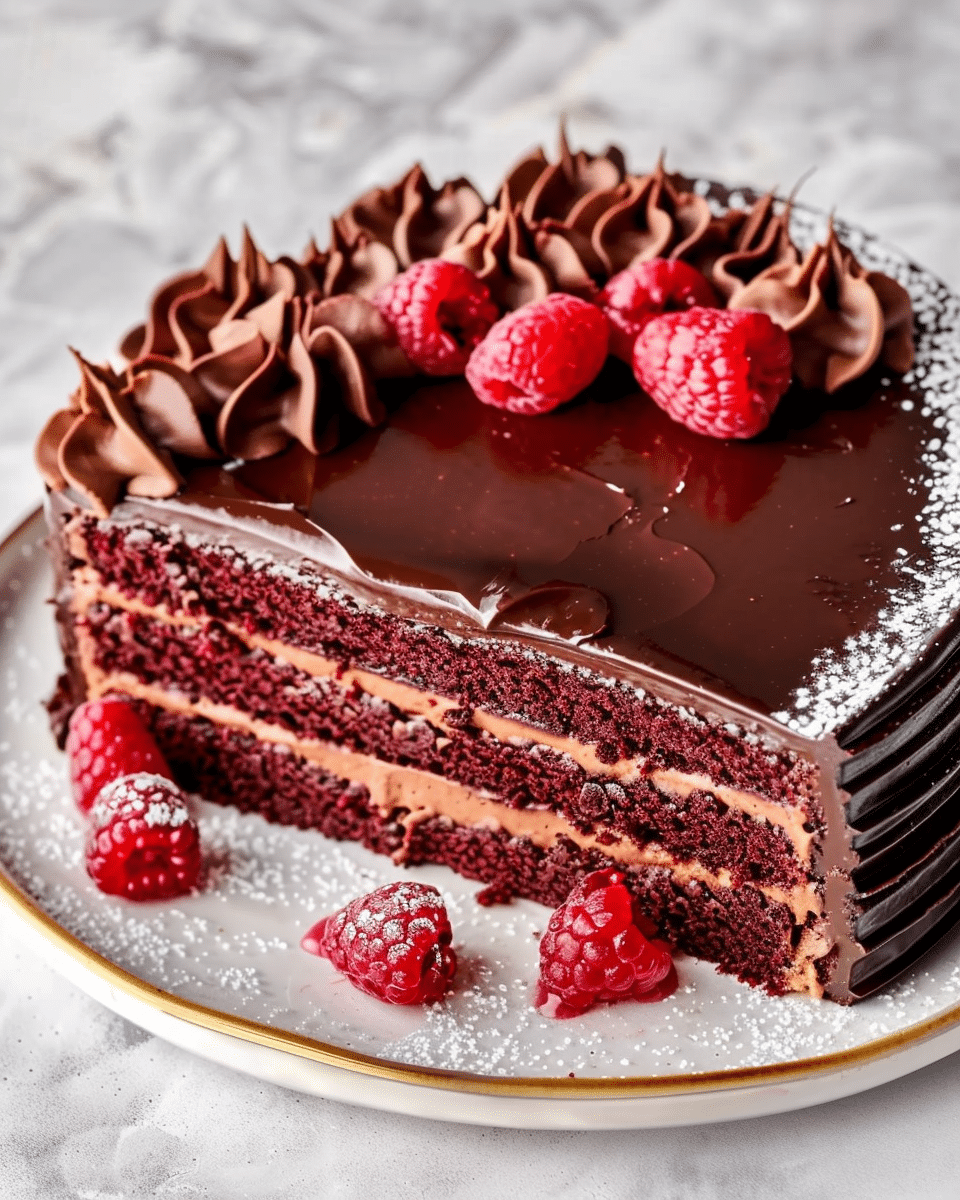 Chocolate Raspberry Layer Cake