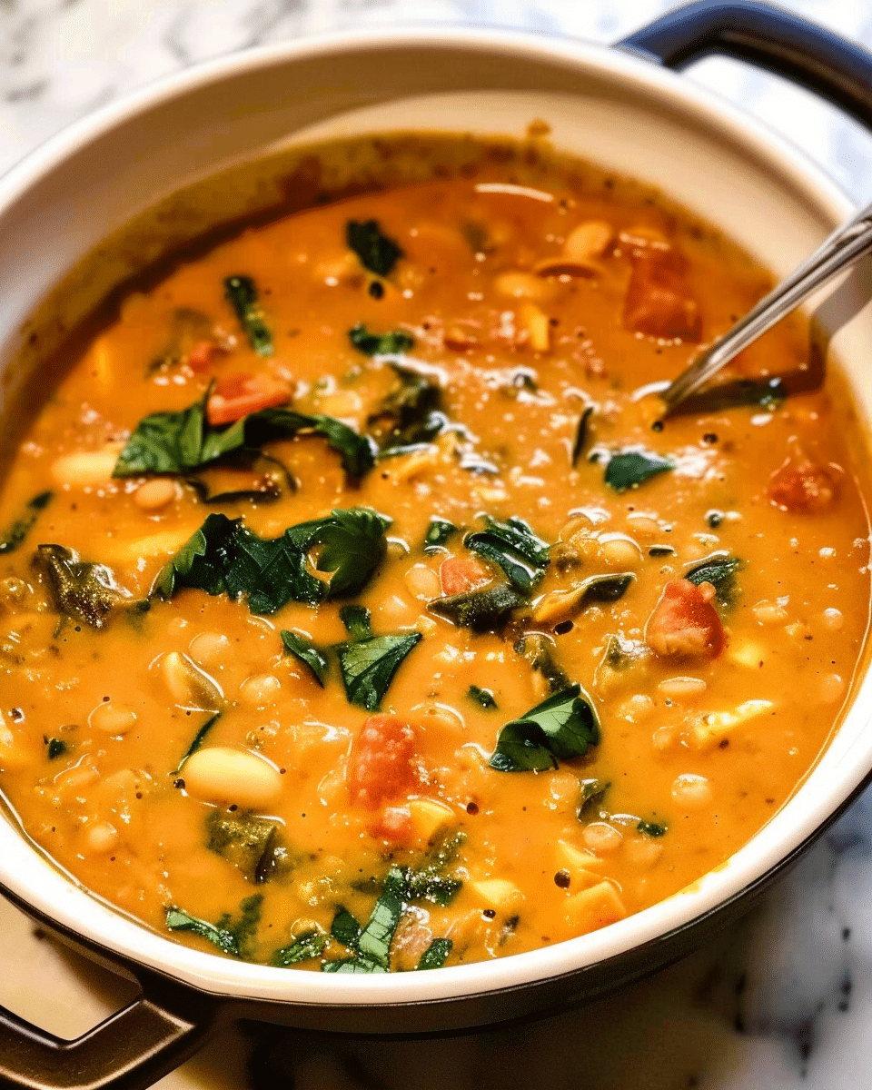 Coconut Red Lentil Peanut Soup Recipe