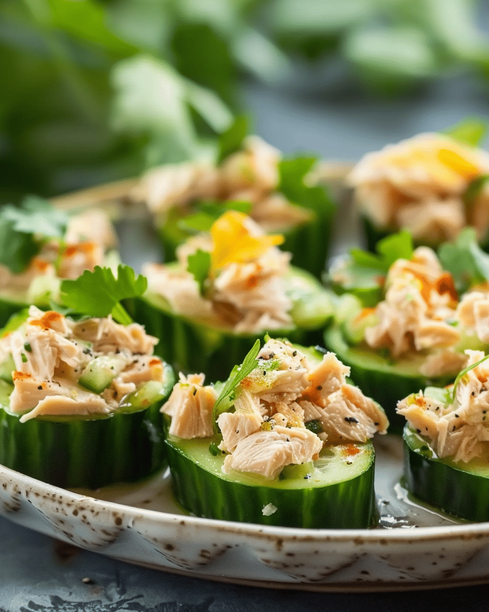 Cucumber Tuna Bites