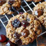 Dark Chocolate Cherry Oatmeal Cookies