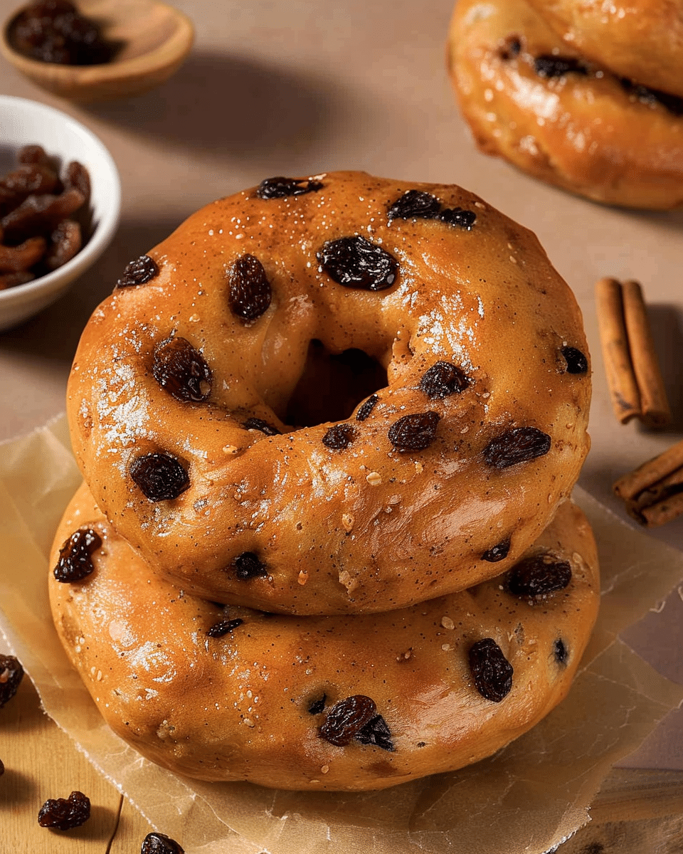 Easy Cinnamon Raisin Bagel Recipe