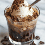 Espresso Granita with Vanilla Ice Cream