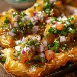 Flaky Samosa Puff Chaat Explosion
