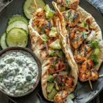 Greek Chicken Gyros with Cucumber Tzatziki