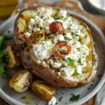 Greek-Style Jacket Potato with Cottage Cheese