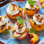 Grilled Peaches with Spiced Whipped Cream