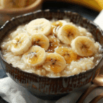 Japanese Banana Rice Pudding