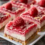 No Bake Rhubarb Cheesecake Squares