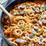 One Pot Andouille Sausage Skillet Pasta