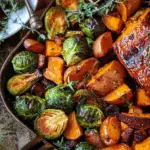 Oven Roasted Sweet Potatoes and Roasted Brussels Sprouts Recipe