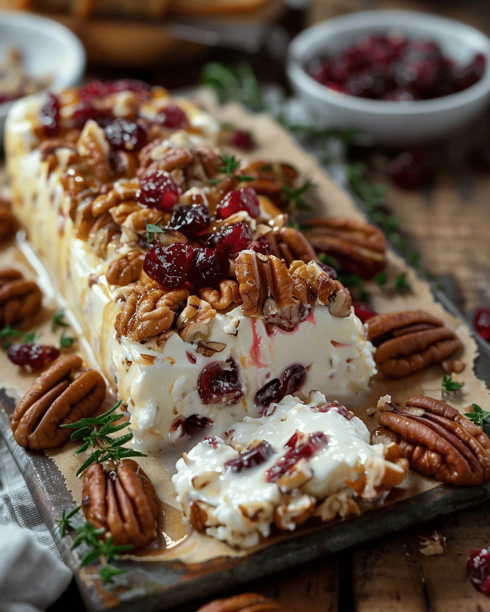 Pecan Cranberry Goat Cheese Appetizer