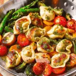 Pesto Chicken Tortellini and Veggies