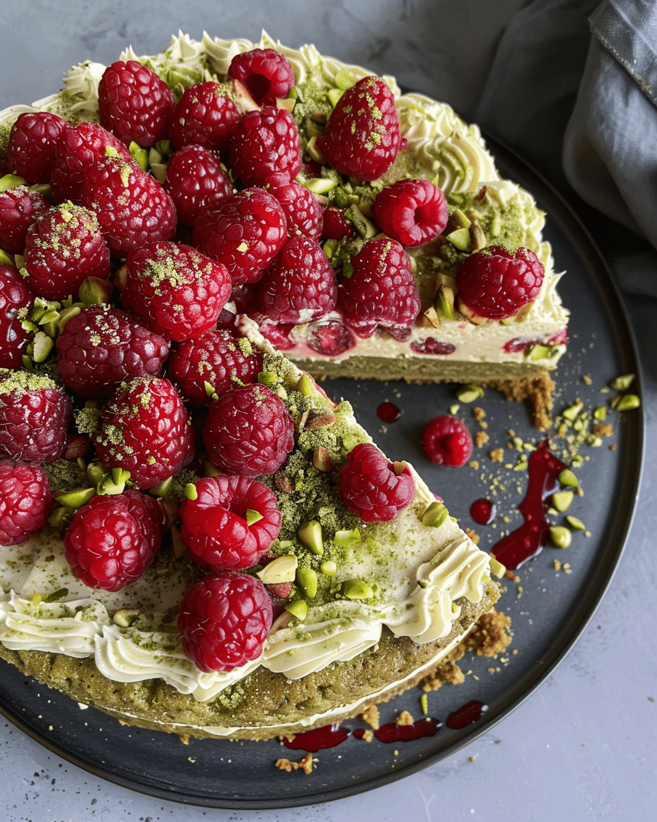 Pistachio Raspberry Cake