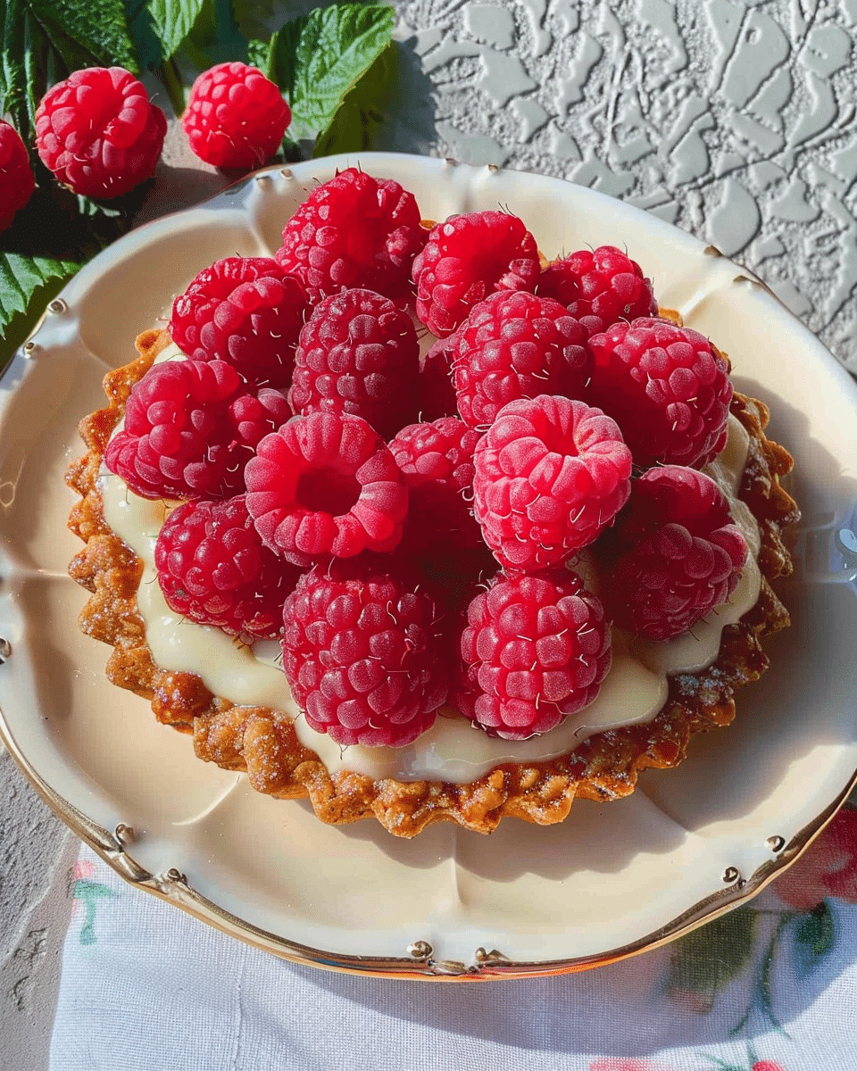 Raspberry Tarts with Cheesecake and Berries