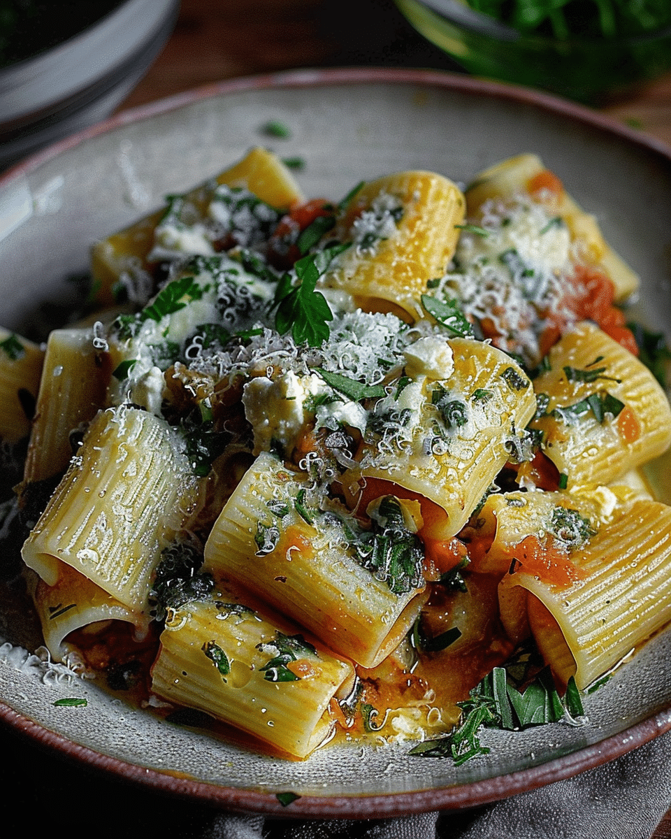 Ricotta & Parsley Paccheri