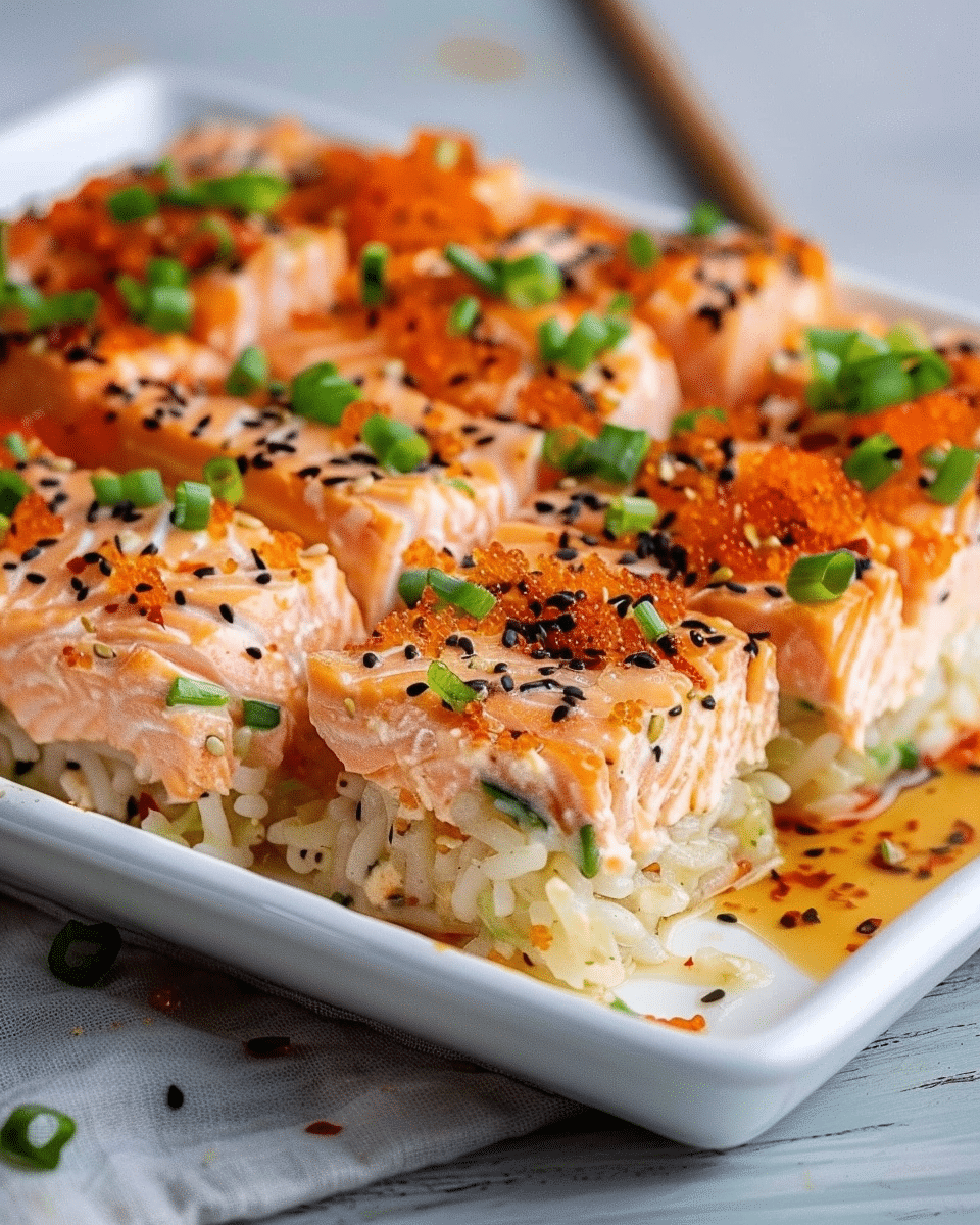 Salmon Sushi Bake