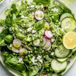 Everything Spring Green Salad with Lemon Basil Vinaigrette