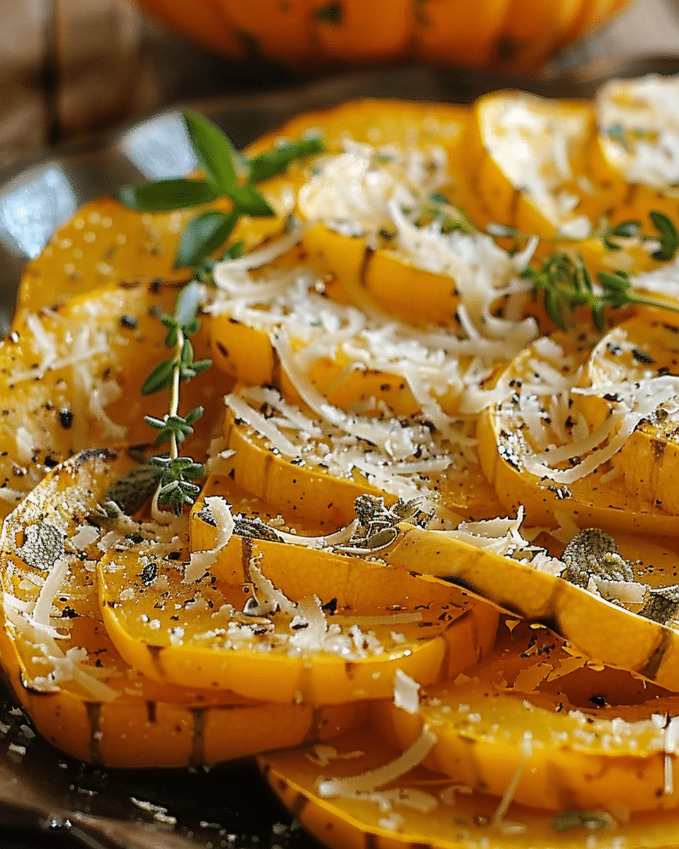 Thinly Sliced Parmesan Squash